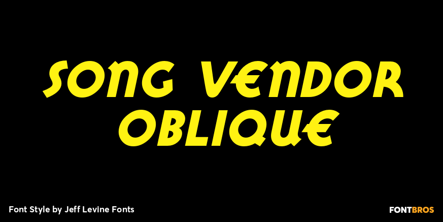 Song Vendor Oblique Font Poster #1