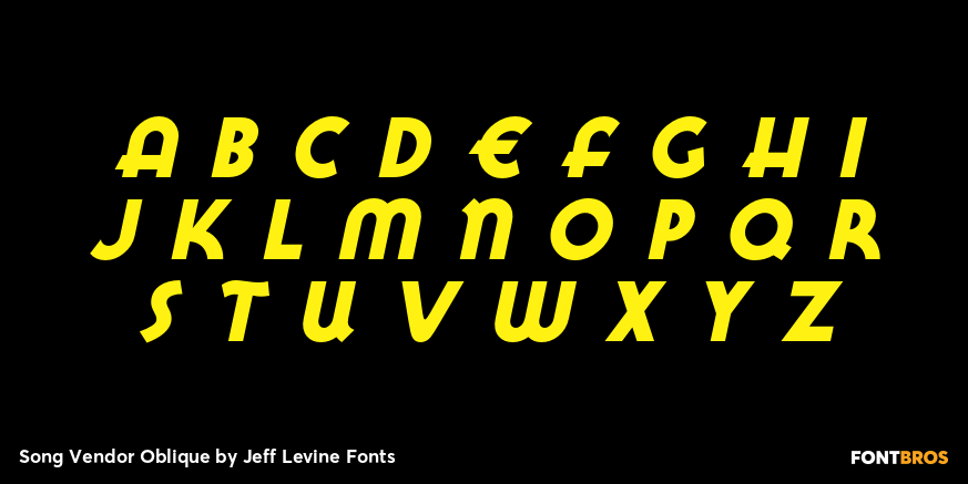 Song Vendor Oblique Font Poster #1