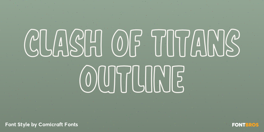 Clash of Titans Outline Font Poster #1