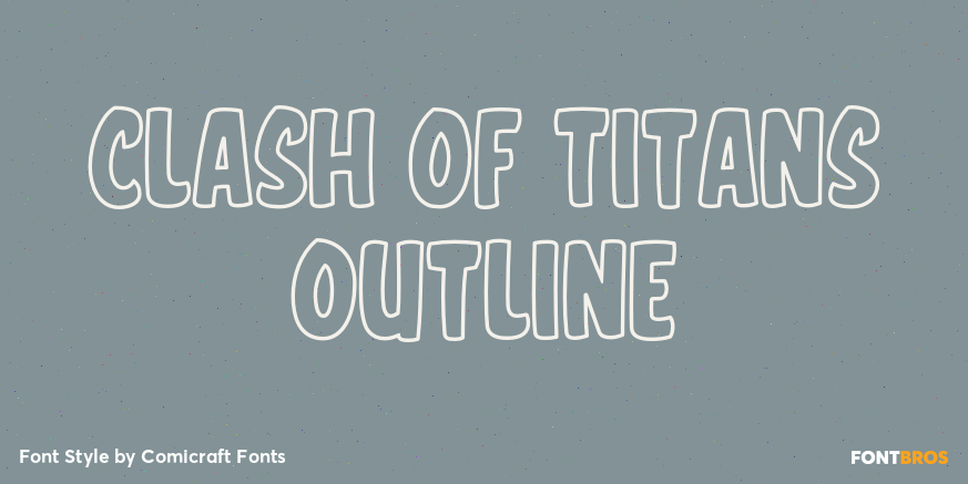 Clash of Titans Outline Font Poster #1