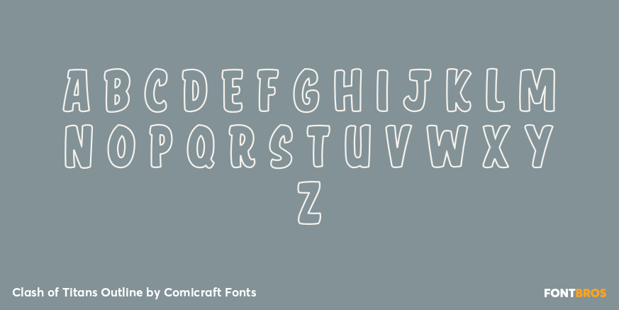 Clash of Titans Outline Font Poster #2