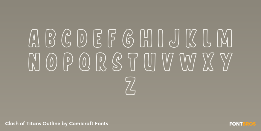 Clash of Titans Outline Font Poster #3