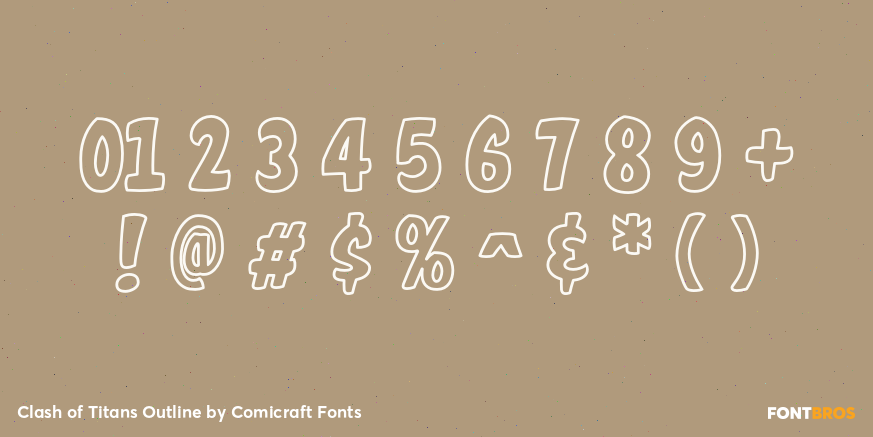 Clash of Titans Outline Font Poster #4