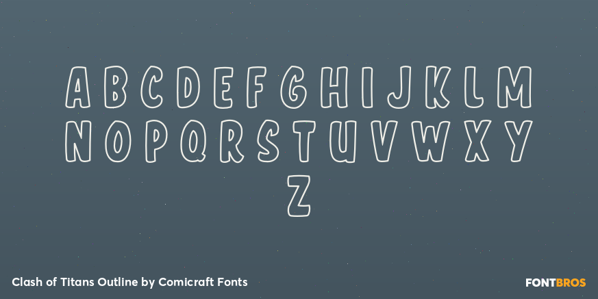 Clash of Titans Outline Font Poster #3