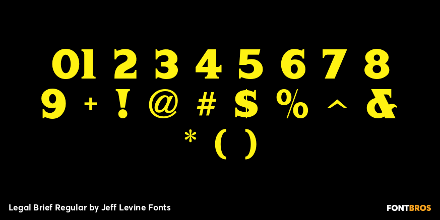 Legal Brief Regular Font Poster #1