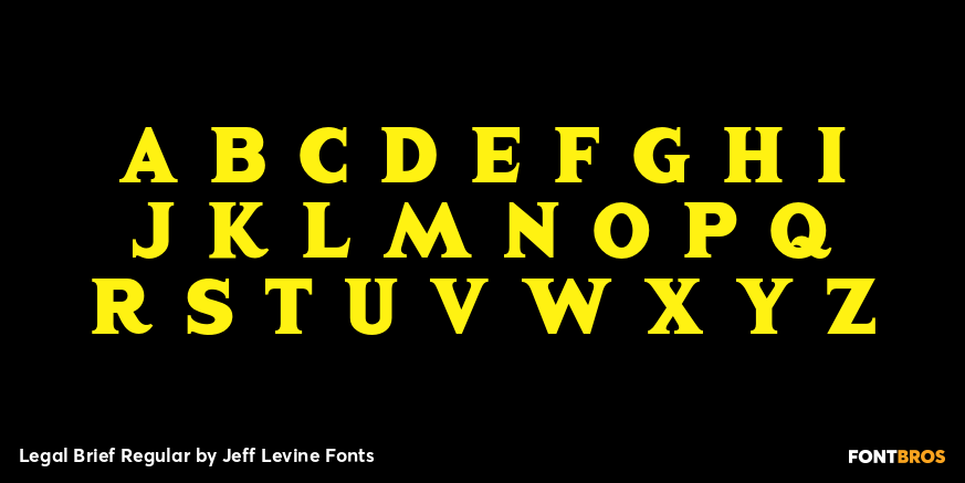Legal Brief Regular Font Poster #1