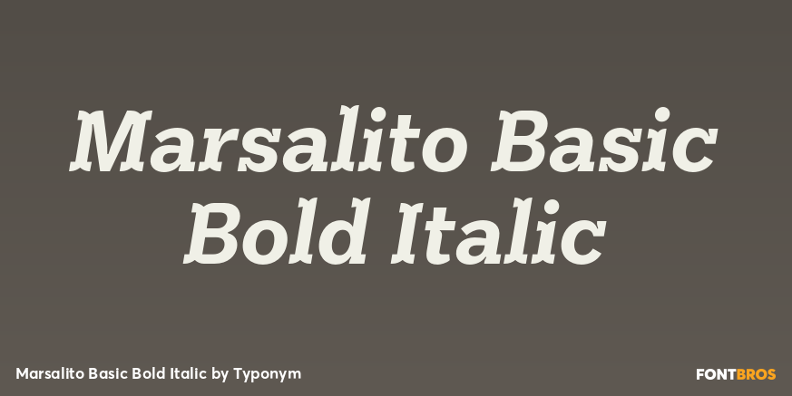 Marsalito Basic Bold Italic Font Poster #1