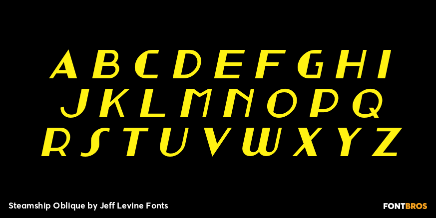 Steamship Oblique Font Poster #2