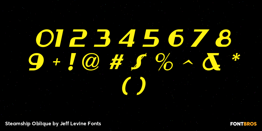 Steamship Oblique Font Poster #4