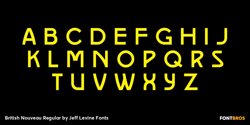 British Nouveau Regular Font Poster #1