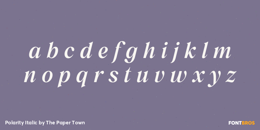 Polarity Italic Font Poster #3