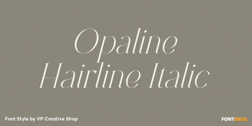 Opaline Hairline Italic Poster