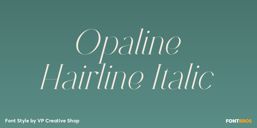 Opaline Hairline Italic Poster