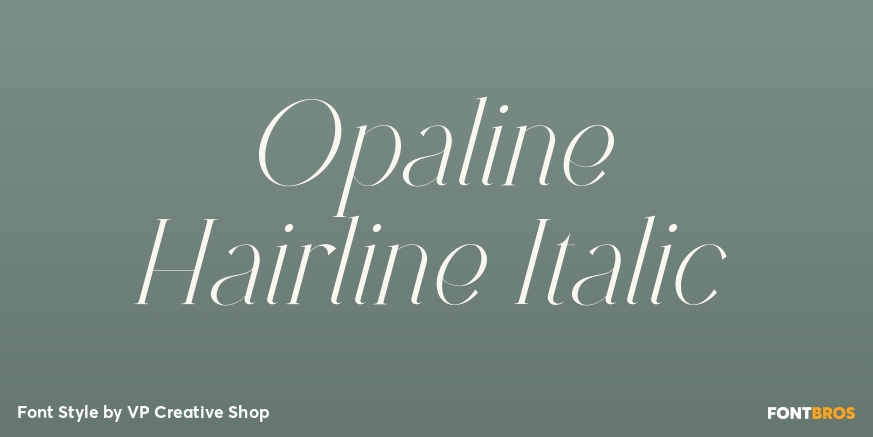 Opaline Hairline Italic Poster