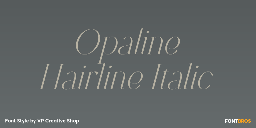 Opaline Hairline Italic Poster