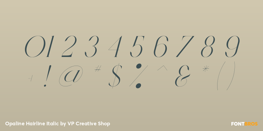 Opaline Hairline Italic Font Poster #1