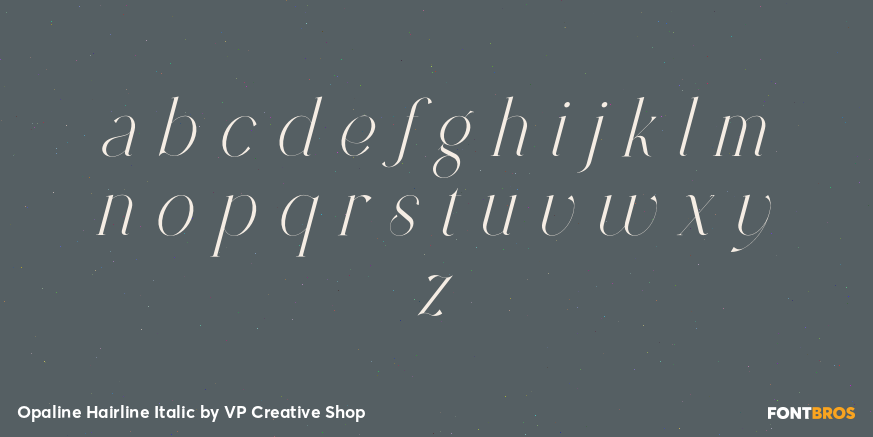 Opaline Hairline Italic Font Poster #3