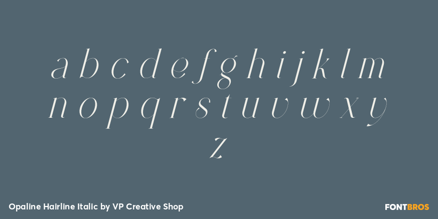 Opaline Hairline Italic Font Poster #1