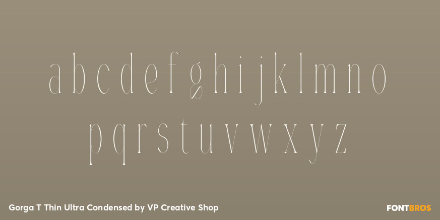 Gorga T Thin Ultra Condensed Font Poster #3