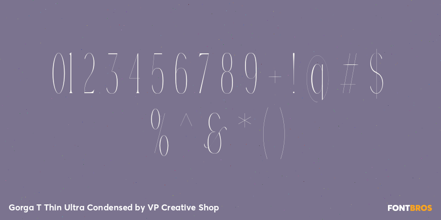 Gorga T Thin Ultra Condensed Font Poster #4