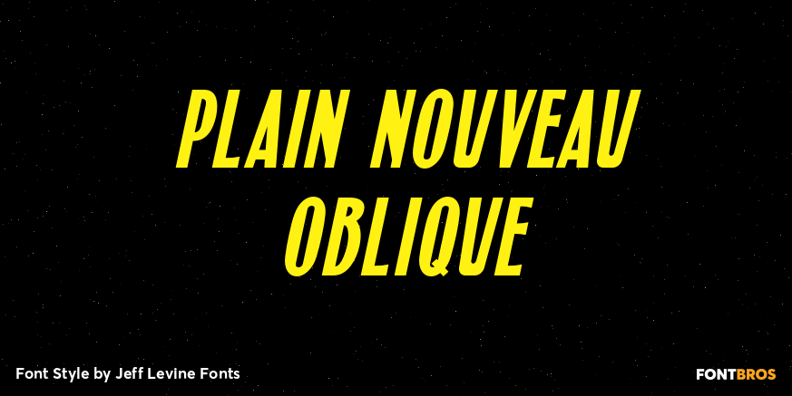 Plain Nouveau Oblique Font Poster #1
