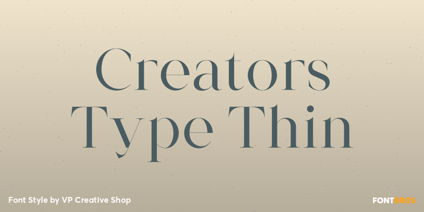 Creators Type Thin Font Poster #1