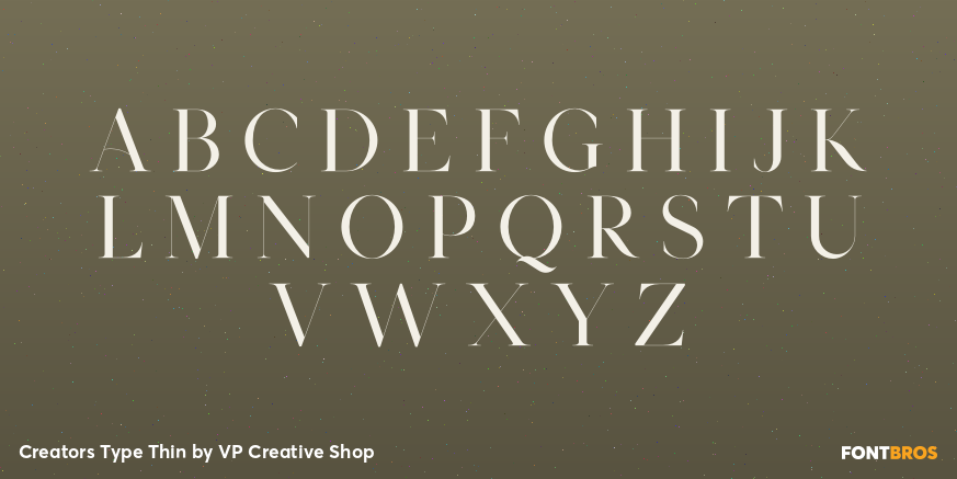 Creators Type Thin Font Poster #2