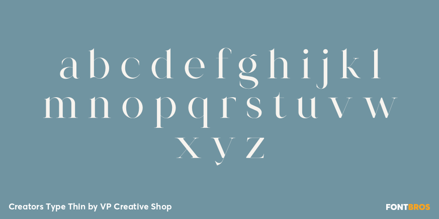Creators Type Thin Font Poster #3