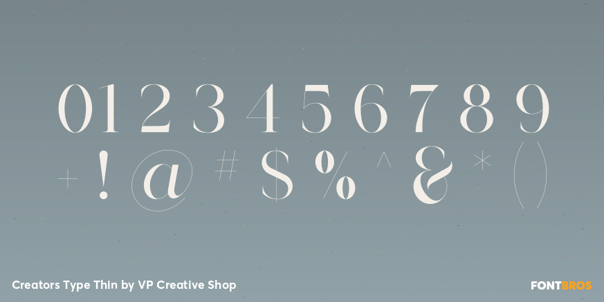 Creators Type Thin Font Poster #4