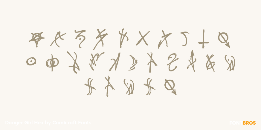 Danger Girl Hex Font Poster #3