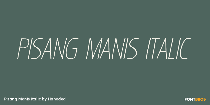 Pisang Manis Italic Font Poster #1