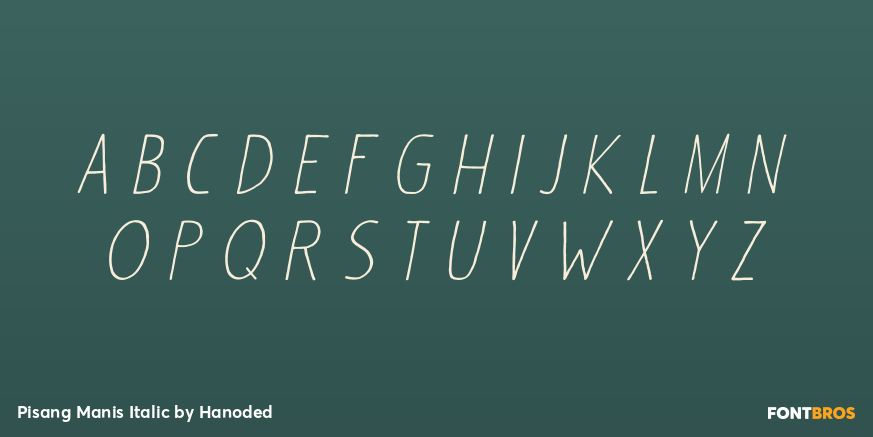 Pisang Manis Italic Font Poster #3