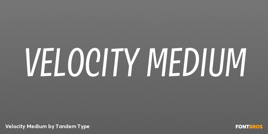 Velocity Medium Font Poster