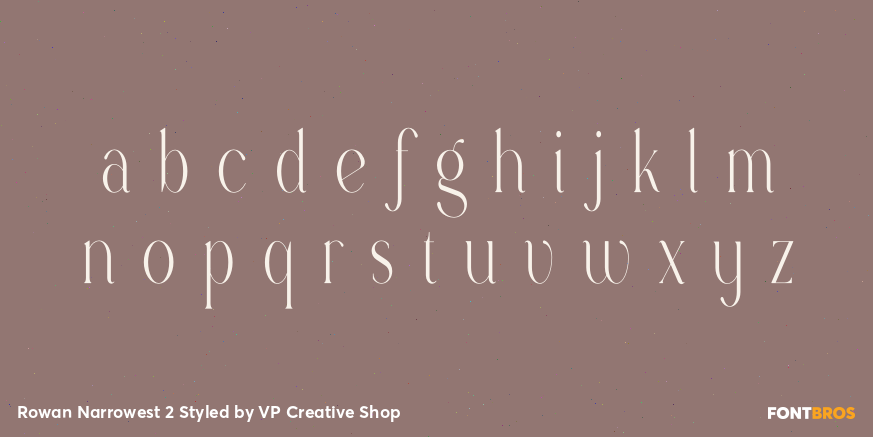 Rowan Narrowest 2 Styled Font Poster #3