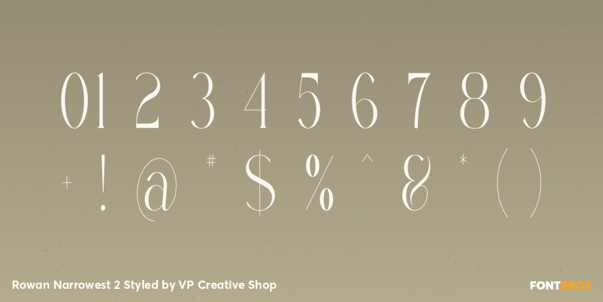 Rowan Narrowest 2 Styled Font Poster #4