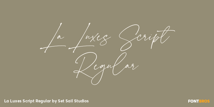 La Luxes Script Regular Poster