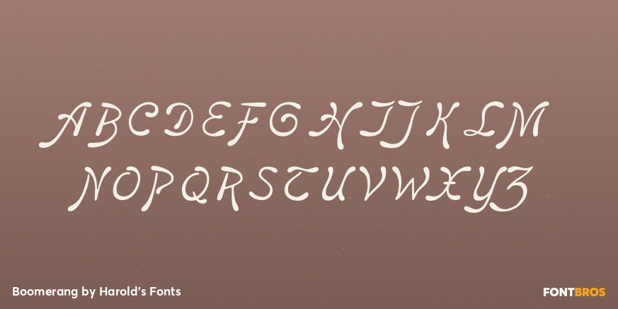 Boomerang Font Poster #2