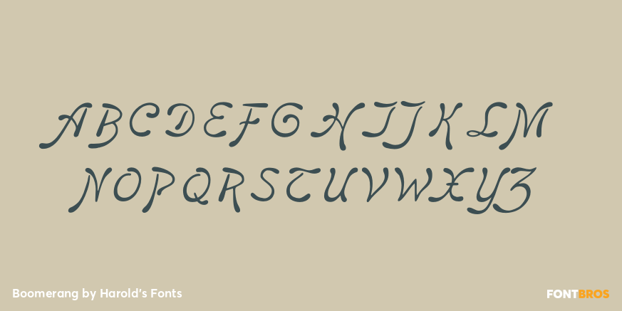 Boomerang Font Poster #2