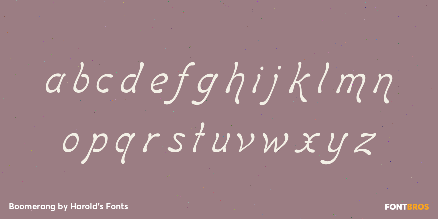 Boomerang Font Poster #3