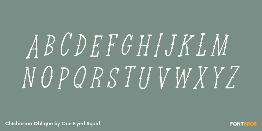 Chicharron Oblique Font Poster #2