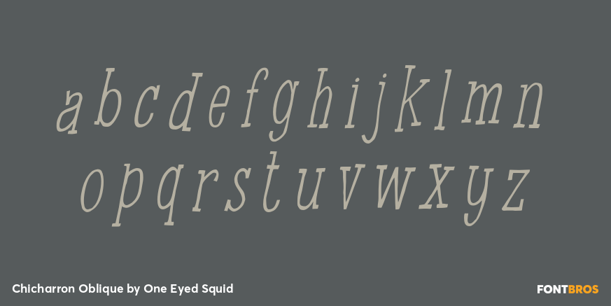 Chicharron Oblique Font Poster #3