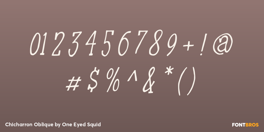 Chicharron Oblique Font Poster #4