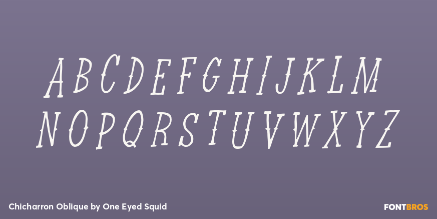 Chicharron Oblique Font Poster #1
