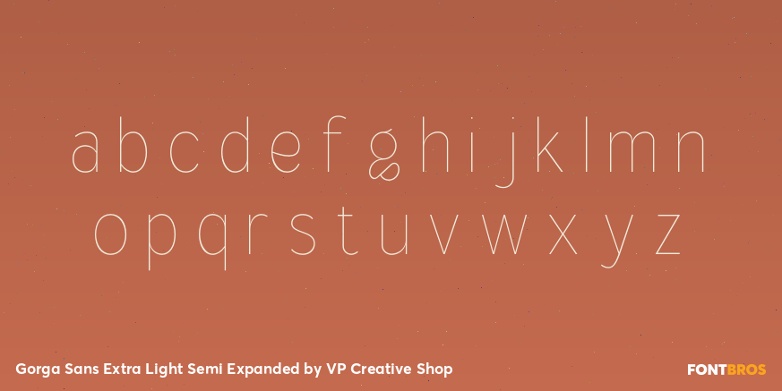 Gorga Sans Extra Light Semi Expanded Font Poster #3
