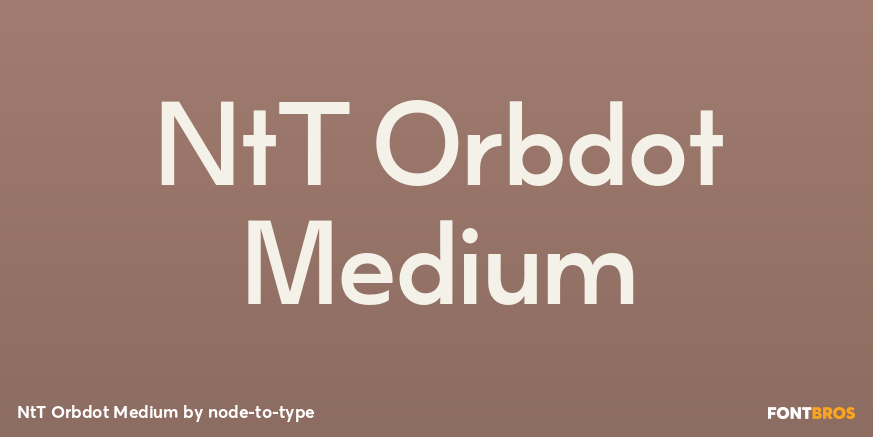 NtT Orbdot Medium Font Poster