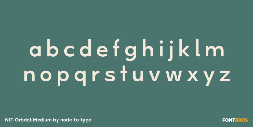 NtT Orbdot Medium Font Poster #3