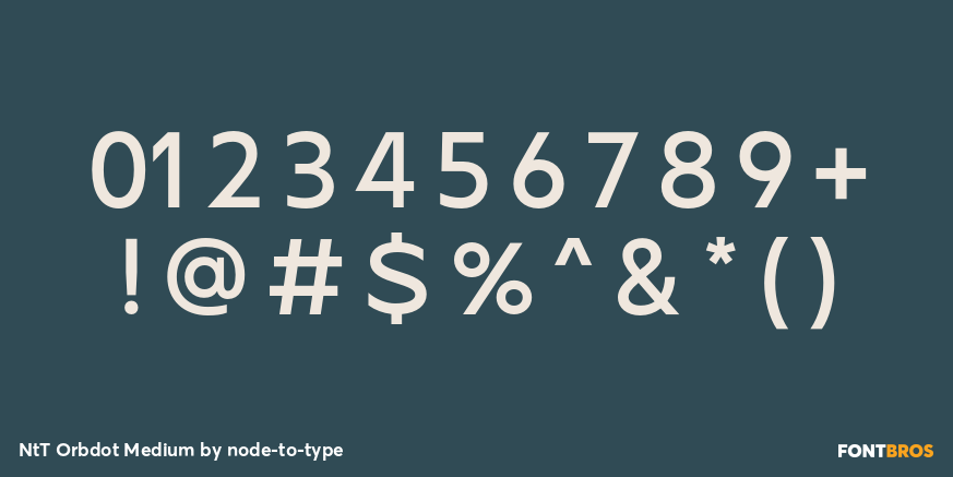 NtT Orbdot Medium Font Poster #4