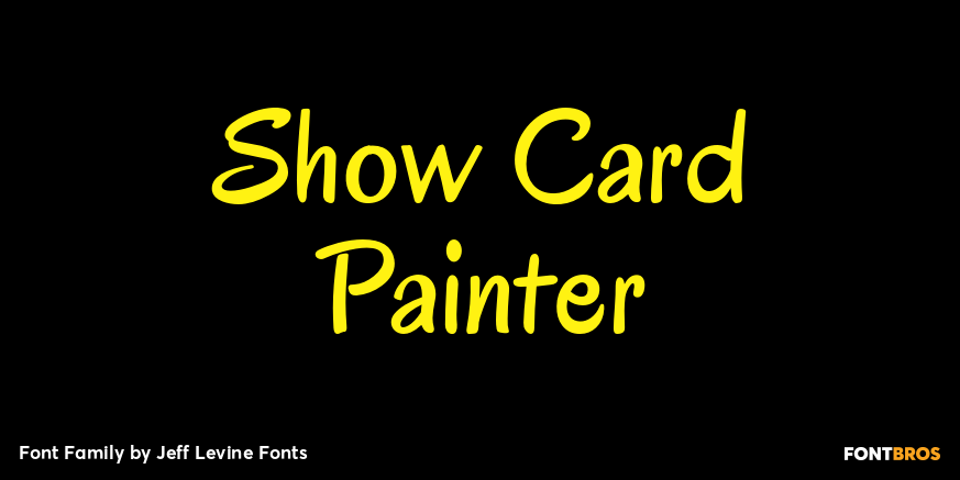 Show Card Painter Font Poster