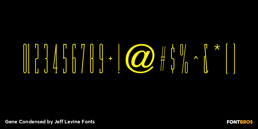 Gene Condensed Font Poster #4