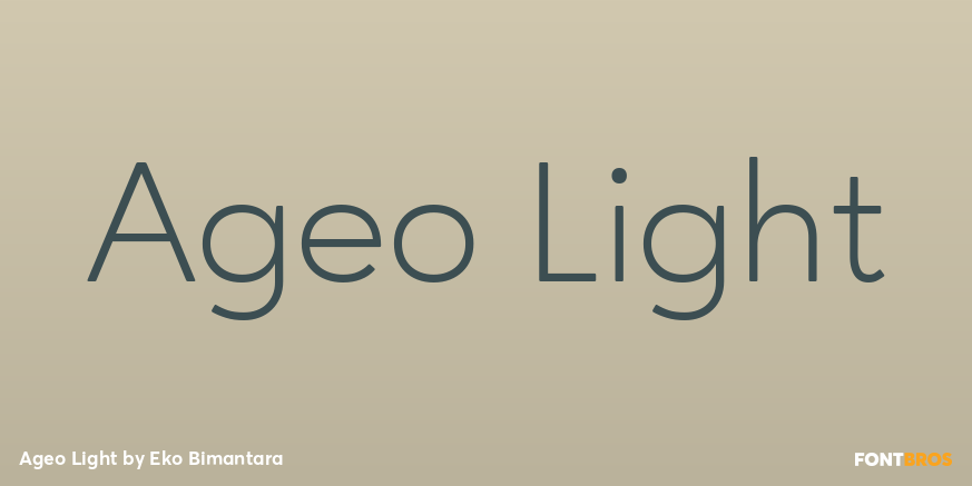 Ageo Light Font Poster